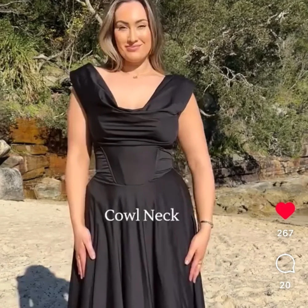 Black Off the Shoulder Convertible Dress - can wear 10 different ways! - Picture 6 of 11